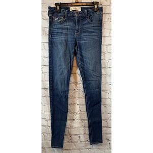 Hollister Womens Jeans Size 27 x 31 Dark Wash Denim Skinny